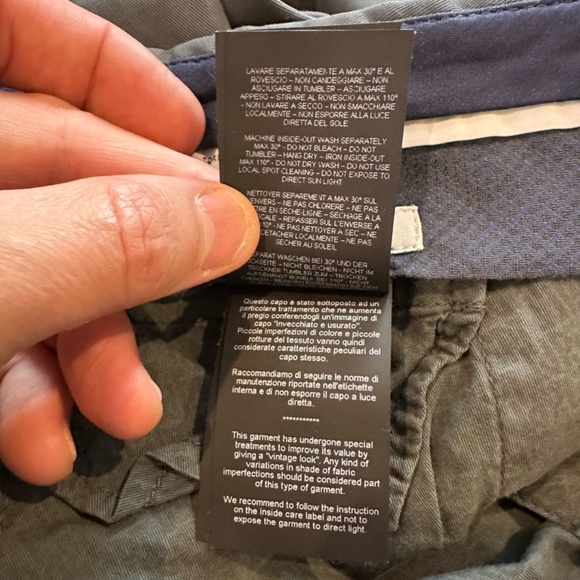 PT Torino Stretch Cotton Slim Fit Pants, Size 52 - Picture 3 of 7